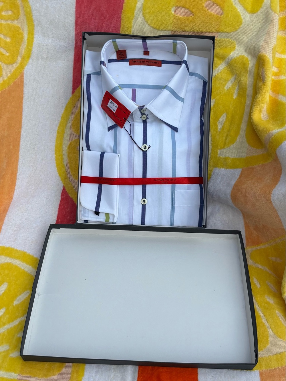 Luchiano Visconti, Brandolini Men's Dress Shirt Made in Italy, NIB